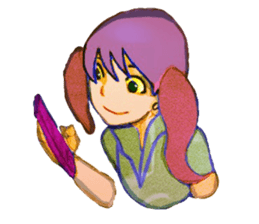 twin tailed girls 2 sticker #8647336