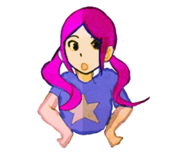 twin tailed girls 2 sticker #8647337