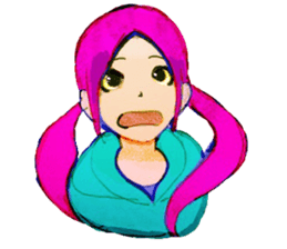 twin tailed girls 2 sticker #8647341