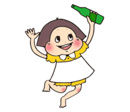 precocious young girl sticker #8648485