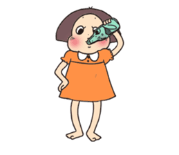 precocious young girl sticker #8648488