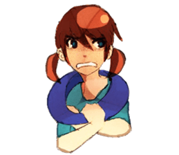 twin tailed girls sticker #8649667