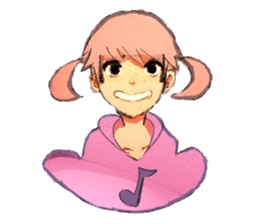 twin tailed girls sticker #8649671