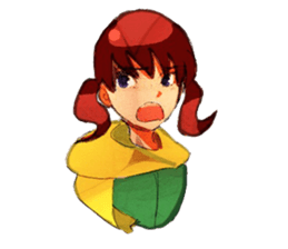 twin tailed girls sticker #8649674