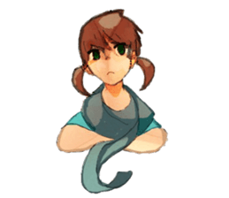 twin tailed girls sticker #8649677