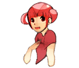 twin tailed girls sticker #8649683