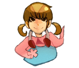 twin tailed girls sticker #8649685