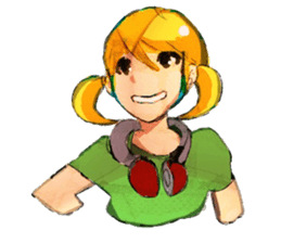 twin tailed girls sticker #8649688