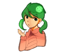 twin tailed girls sticker #8649690