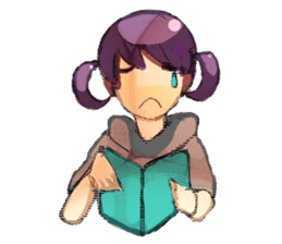 twin tailed girls sticker #8649691