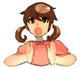 twin tailed girls sticker #8649692