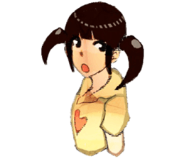 twin tailed girls sticker #8649693