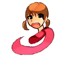 twin tailed girls sticker #8649696