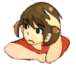 twin tailed girls sticker #8649700