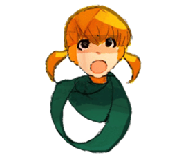 twin tailed girls sticker #8649701