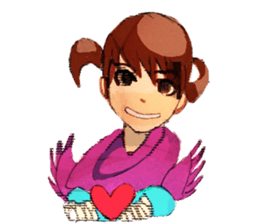 twin tailed girls sticker #8649705