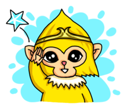 Gold monkey "Sun Shao-maou" sticker #8650312