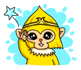 Gold monkey "Sun Shao-maou" sticker #8650312