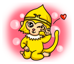 Gold monkey "Sun Shao-maou" sticker #8650318