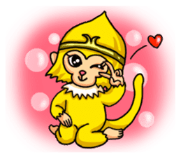 Gold monkey "Sun Shao-maou" sticker #8650318