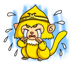 Gold monkey "Sun Shao-maou" sticker #8650321