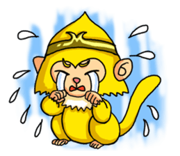Gold monkey "Sun Shao-maou" sticker #8650321