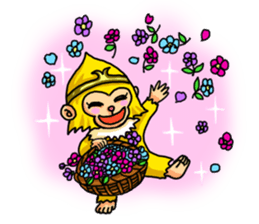 Gold monkey "Sun Shao-maou" sticker #8650322