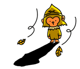 Gold monkey "Sun Shao-maou" sticker #8650332