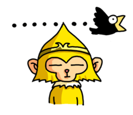 Gold monkey "Sun Shao-maou" sticker #8650335