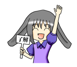 She is Rabbit girl sticker #8650445