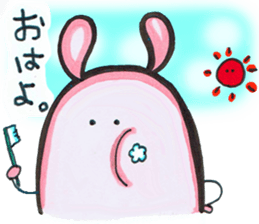 Chubby cute rabbit sticker #8651626