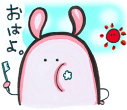 Chubby cute rabbit sticker #8651626