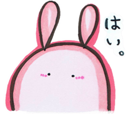 Chubby cute rabbit sticker #8651630