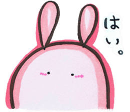 Chubby cute rabbit sticker #8651630