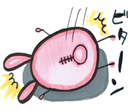 Chubby cute rabbit sticker #8651640
