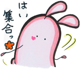 Chubby cute rabbit sticker #8651646
