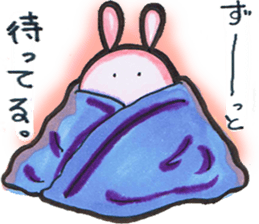 Chubby cute rabbit sticker #8651659