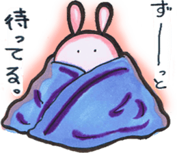Chubby cute rabbit sticker #8651659