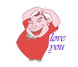 Boy Red dress mess  stir sticker offline sticker #8652600