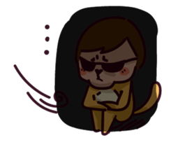 fish & monkey sticker #8653835