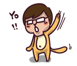 fish & monkey sticker #8653843