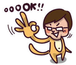 fish & monkey sticker #8653849