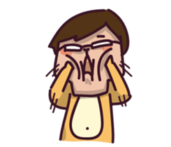 fish & monkey sticker #8653851