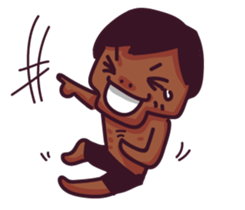 fish & monkey sticker #8653854