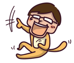 fish & monkey sticker #8653855