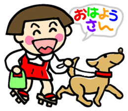 Showa retro girl 3 sticker #8654834