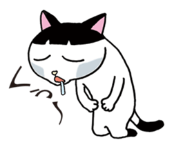 Pudding bowl haircut cat sticker #8655047