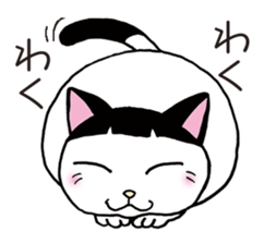 Pudding bowl haircut cat sticker #8655053