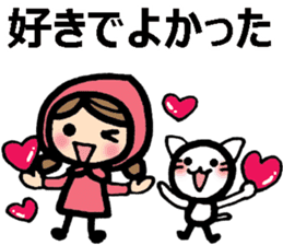 Pollyanna stickers with a girl and a cat sticker #8655888