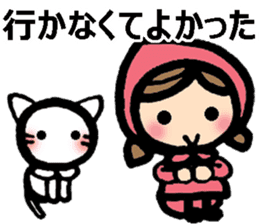 Pollyanna stickers with a girl and a cat sticker #8655892